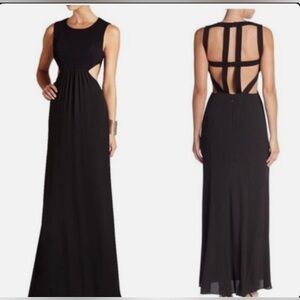 Bcbg Max Arizia black cutout maxi dress size 4